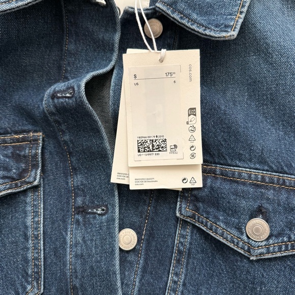 COS Cropped Denim Jacket 6 NWT - Picture 8 of 16